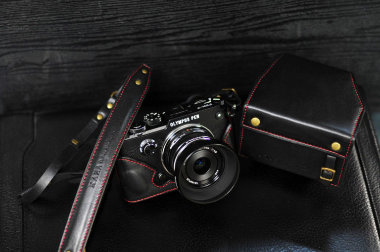 Olympus PEN-F 相機皮套 Leather case オリンパス PEN-F カメラケース by KAZA