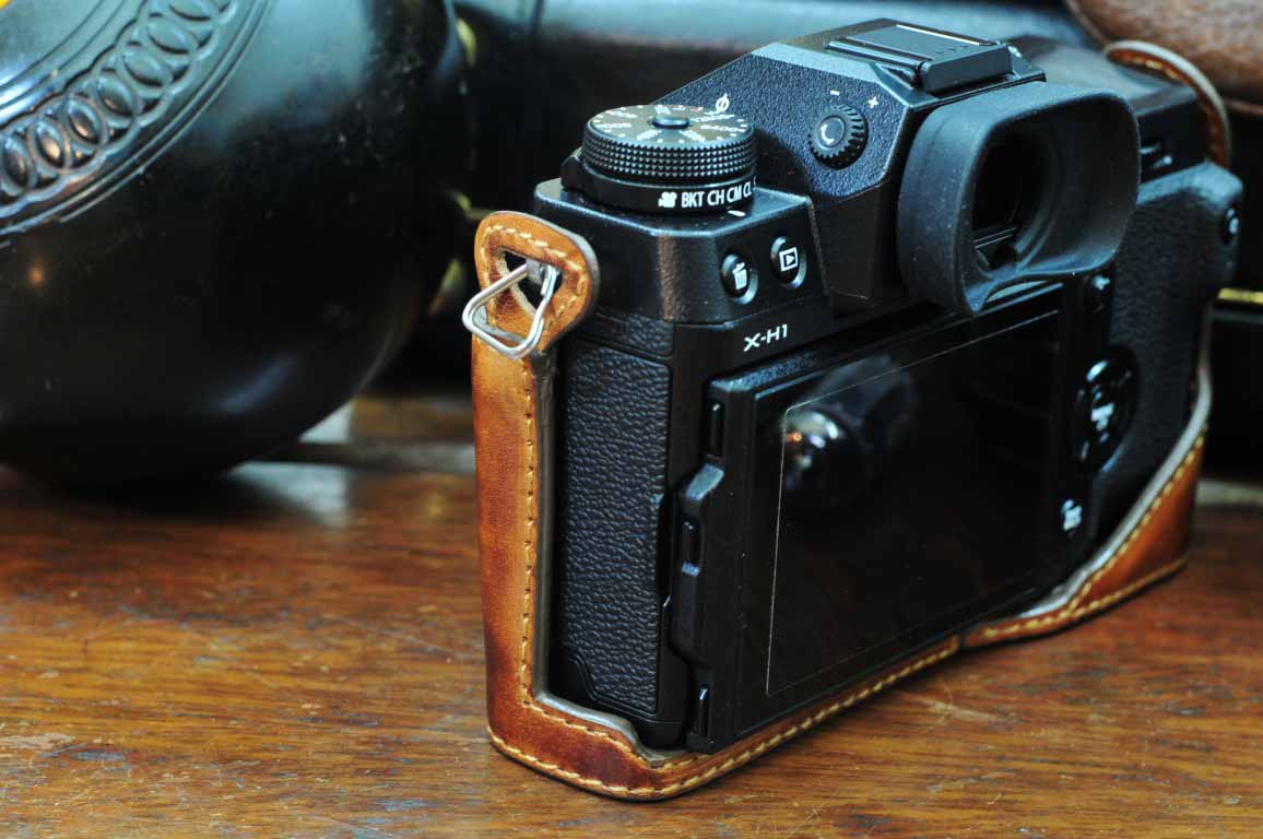 X-H1 leather half case, camera case