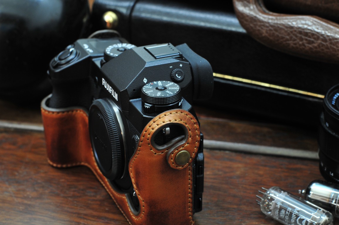 X-H1 leather half case, camera case