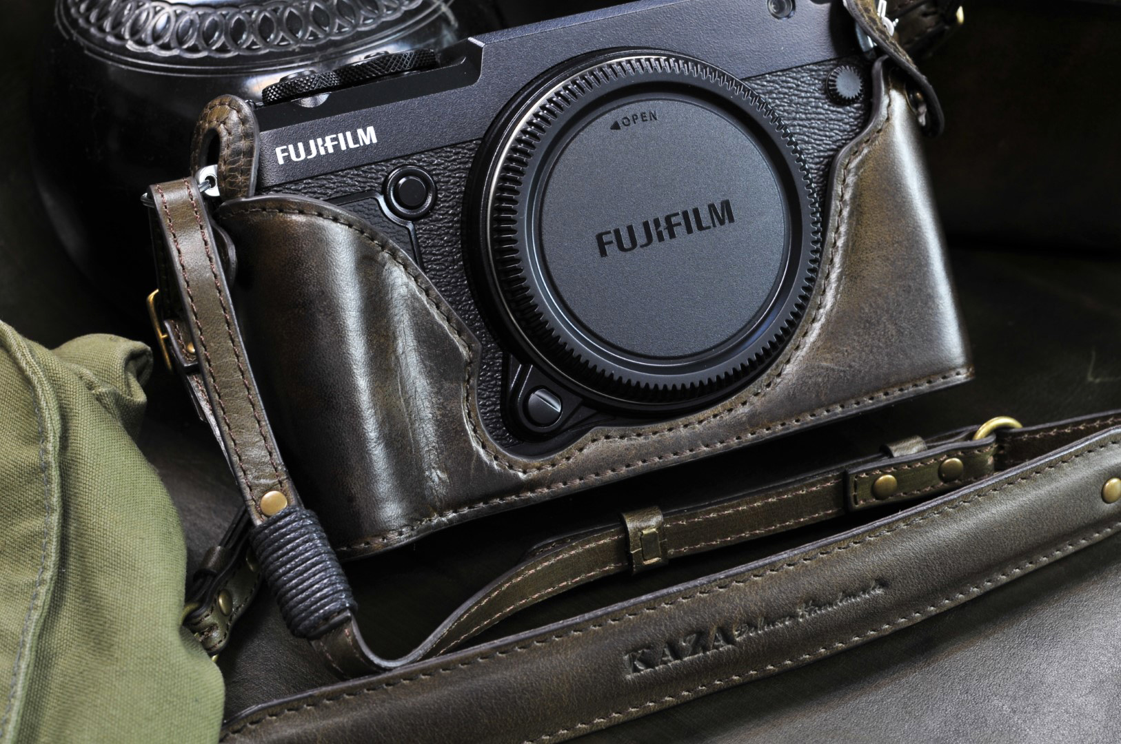 GFX50r leather half case,GFX50R leather half case,gfx50r 相機皮套,gfx50r 革のケース